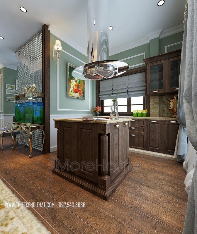 Tủ bếp gỗ óc chó MH0010